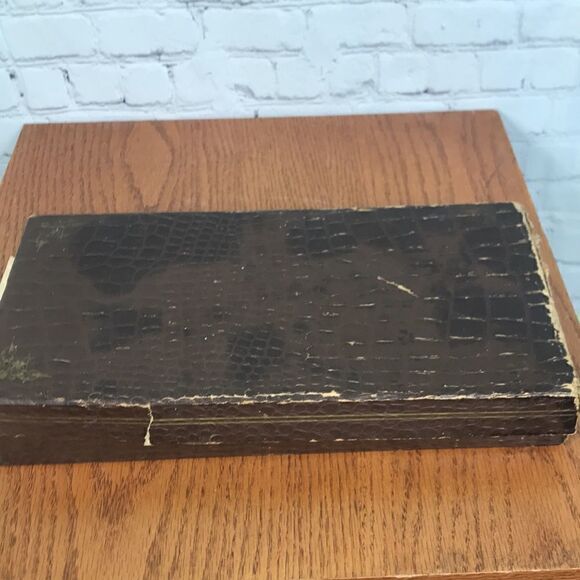 VTG SHEFFIELD Faux Antler Crown Crest 9 Piece Stainless Steel Blades+Case - Picture 7 of 8